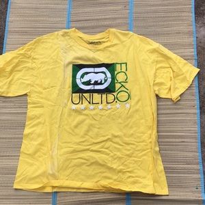 Ecko Unltd Men's Yellow T-Shirt Short Sleeve XXL